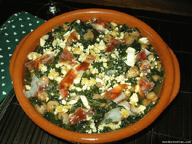 Receta de Potaje de garbanzos y espinacas Receta de Potaje de garbanzos y espinacas