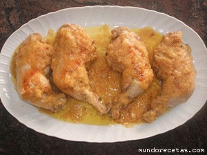 Receta de muslos de pollo encebollados Receta de muslos de pollo encebollados