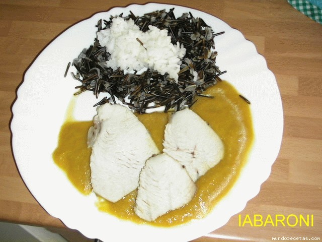Receta de Pechuga de pavo con verduras (micro) Receta de Pechuga de pavo con verduras (micro)