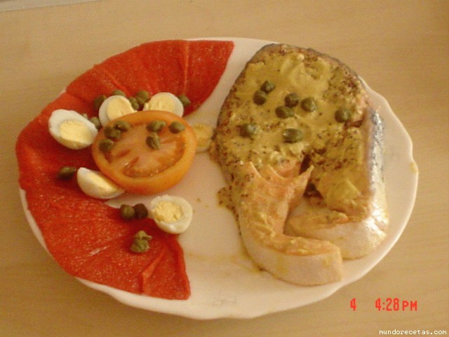 Receta de SALMON A LAS DOS MOSTAZAS CHEF 2000 Receta de SALMON A LAS DOS MOSTAZAS CHEF 2000