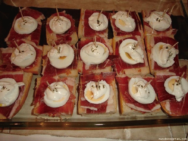 Receta de Pinchos de jamón Receta de Pinchos de jamón