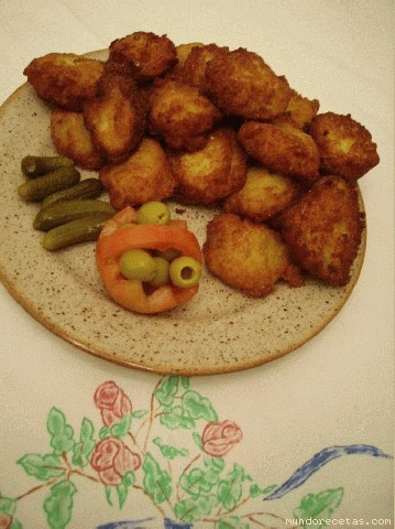 Receta de Buuelitos fritos de bacalao
