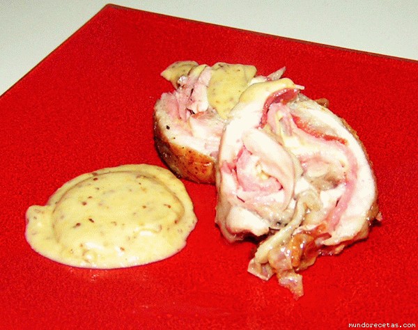 Receta de Rollo de pollo a la mostaza antigua - GM Receta de Rollo de pollo a la mostaza antigua - GM