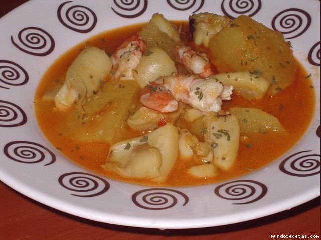 Receta de Sepia con patatas y gambones (Thermomix) Receta de Sepia con patatas y gambones (Thermomix)