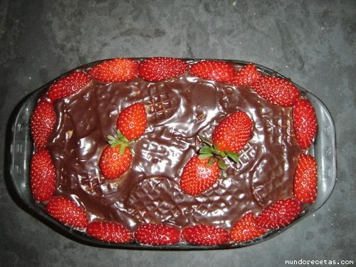 Receta de postre de chocolate y frutillas Receta de postre de chocolate y frutillas