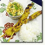 Receta de Brochetas de pollo thai Receta de Brochetas de pollo thai