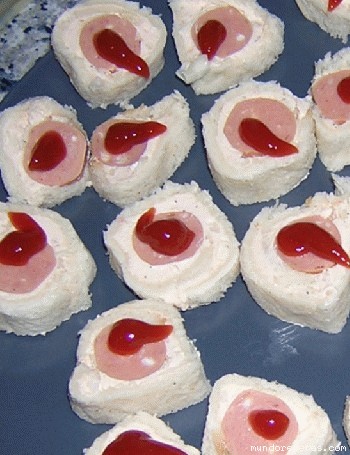 Receta de Salchichas enrolladas con queso Receta de Salchichas enrolladas con queso
