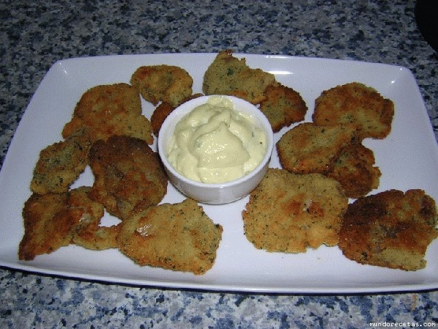 Receta de Setas rebozadas con ali-oli Receta de Setas rebozadas con ali-oli