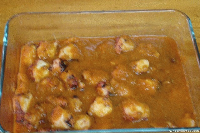 Receta de PULPO EN SALSA CHEF 2000 Receta de PULPO EN SALSA CHEF 2000