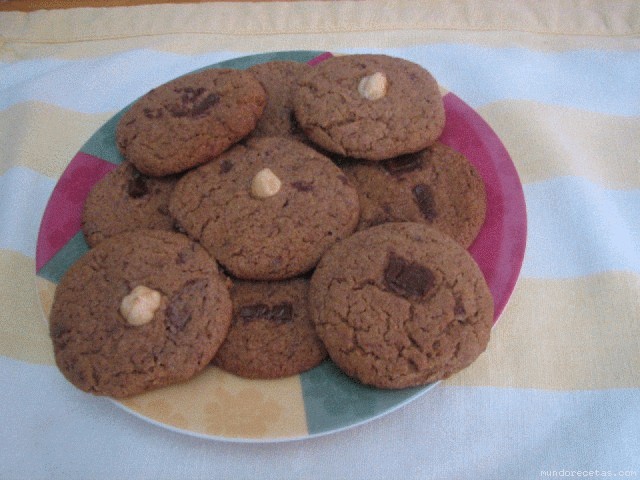 Receta de COOKIES DE CHOCOLATE INTEGRALES Receta de COOKIES DE CHOCOLATE INTEGRALES