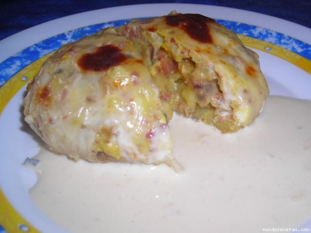 Receta de Patatas rellenas (de aprovechamiento) Receta de Patatas rellenas (de aprovechamiento)