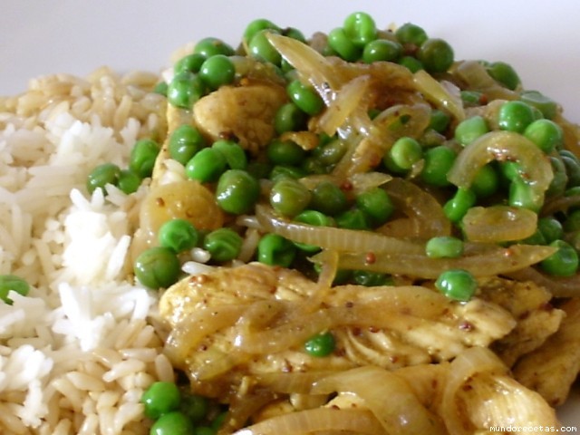 Receta de Pollo al curry con arroz Receta de Pollo al curry con arroz
