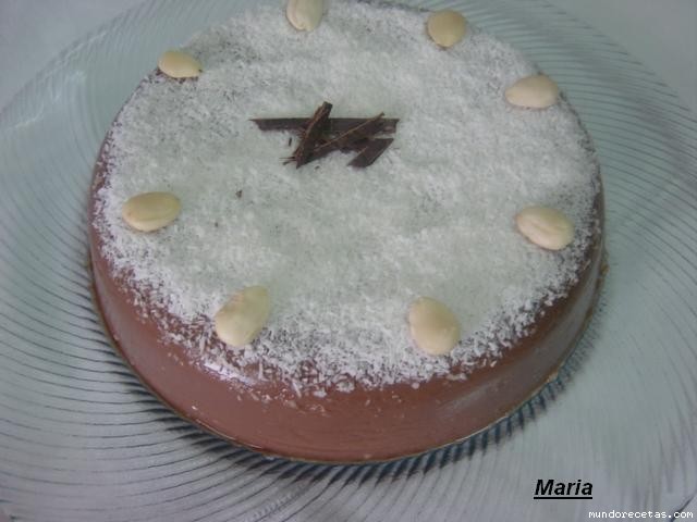 Receta de tarta de queso y chocolate ( maria.quebueno)