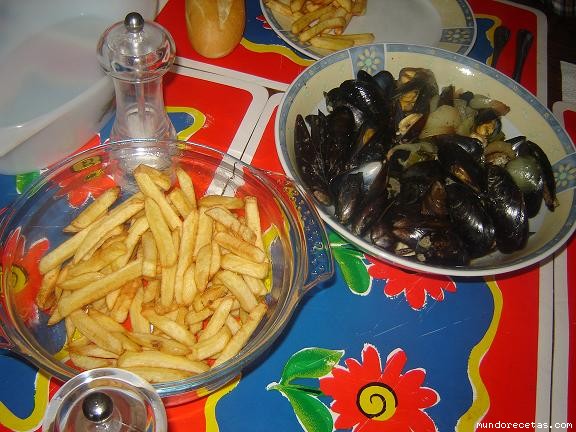 Receta de moules et frites Receta de moules et frites
