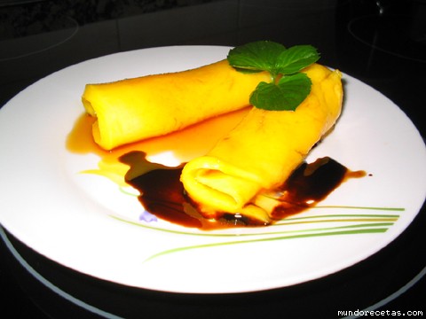 Receta de Mangos aliados con caramelo al whisky y reduccin de Mdena con miel