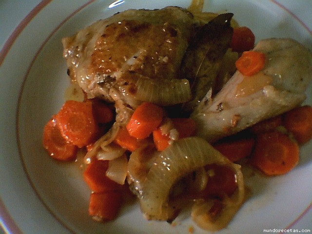 Receta de Pollo en salsa con zanahorias Receta de Pollo en salsa con zanahorias