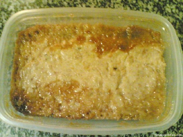 Receta de Puding de platano y cortezas(micro) Receta de Puding de platano y cortezas(micro)