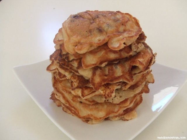 Receta de Tortitas con manzana y chocolate