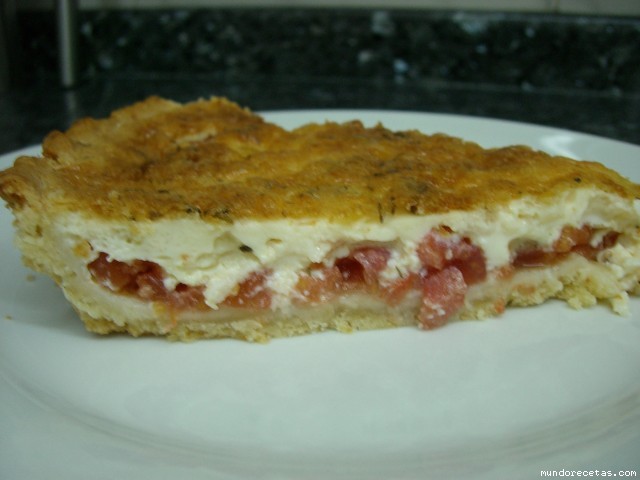 Receta de Quiche de tomate, mozzarella y albahaca (thermomix)