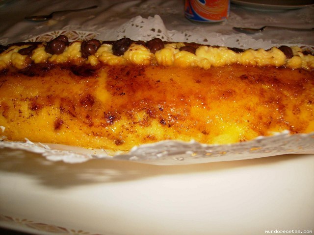 Receta de BRAZO DE GITANO DE YEMA TOSTADA Receta de BRAZO DE GITANO DE YEMA TOSTADA