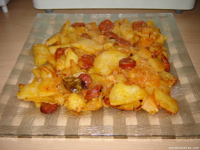 Receta de patatas al vapor con chorizon (breadman) Receta de patatas al vapor con chorizon (breadman)