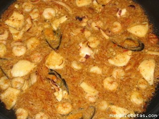 Receta de Fideus trempats