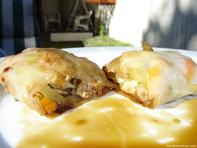 Receta de Rollitos primavera al horno Receta de Rollitos primavera al horno