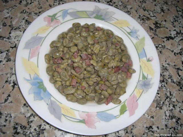 Receta de HABAS CON JAMN ( THERMOMIX )