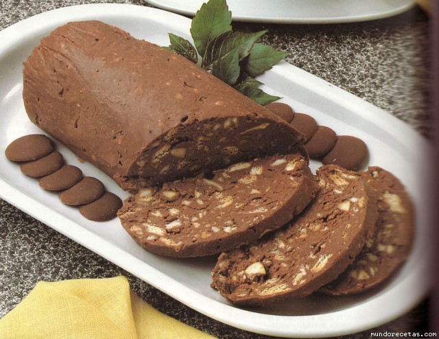 Receta de Salchichón de chocolate Meri Receta de Salchichón de chocolate Meri