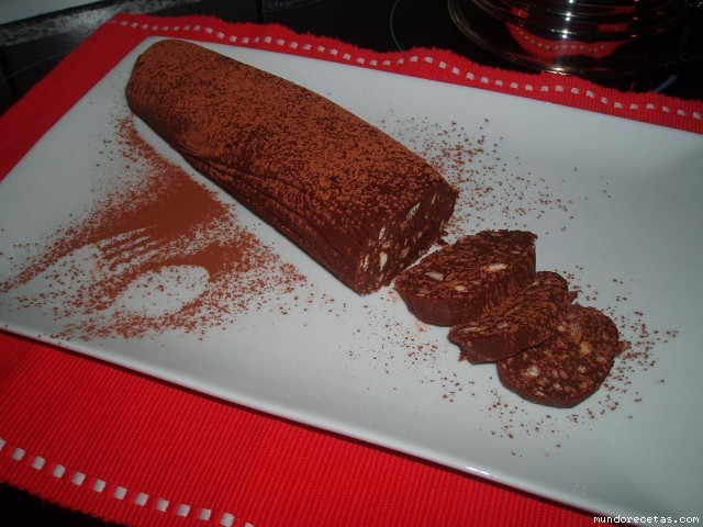 Receta de salchichón de choco,a mano Receta de salchichón de choco,a mano