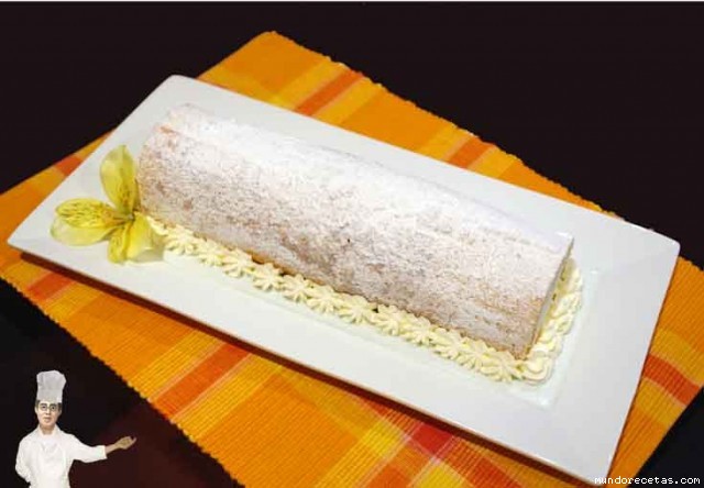 Receta de Brazo gitano de nata Receta de Brazo gitano de nata
