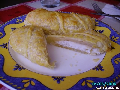 Receta de paquetitos de hojaldre rellenos de merluza Receta de paquetitos de hojaldre rellenos de merluza