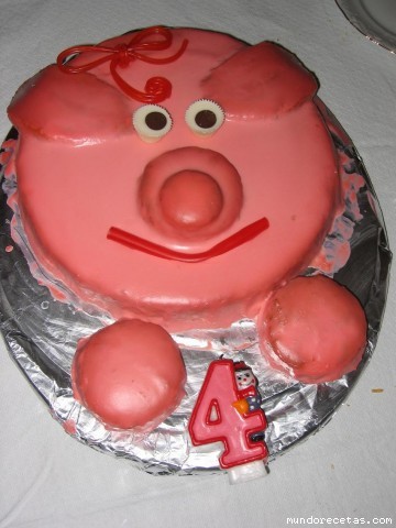 Receta de TARTA PANTERA ROSA Receta de TARTA PANTERA ROSA