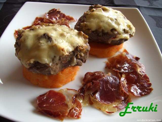 Receta de Solomillo de buey gratinado con setas Receta de Solomillo de buey gratinado con setas