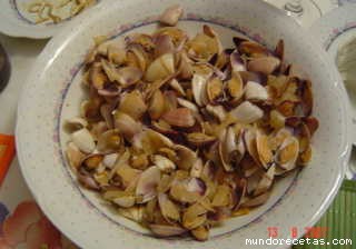 Receta de Tellinas con cebollita a mi manera Receta de Tellinas con cebollita a mi manera