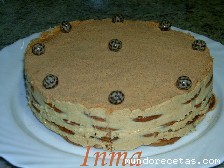 Receta de Tarta de moka y galletas Receta de Tarta de moka y galletas