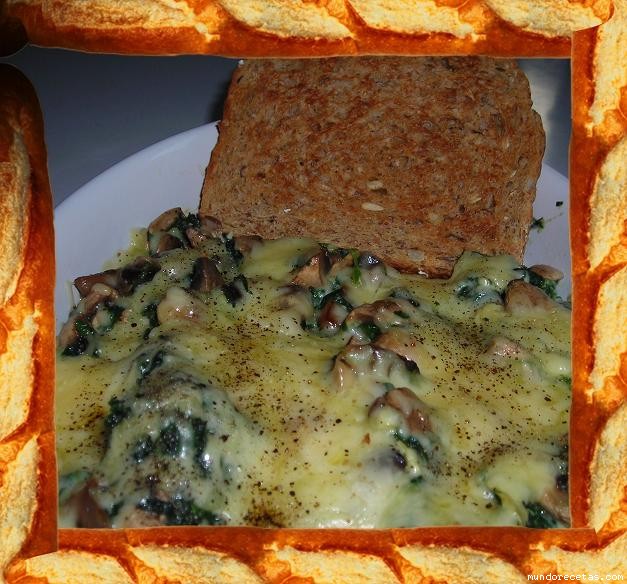 Receta de ESPINACAS CON CHAMPIÑONES Receta de ESPINACAS CON CHAMPIÑONES
