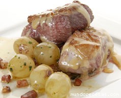 Receta de pechuga de pato con uvas y salsa de oporto blanco Receta de pechuga de pato con uvas y salsa de oporto blanco