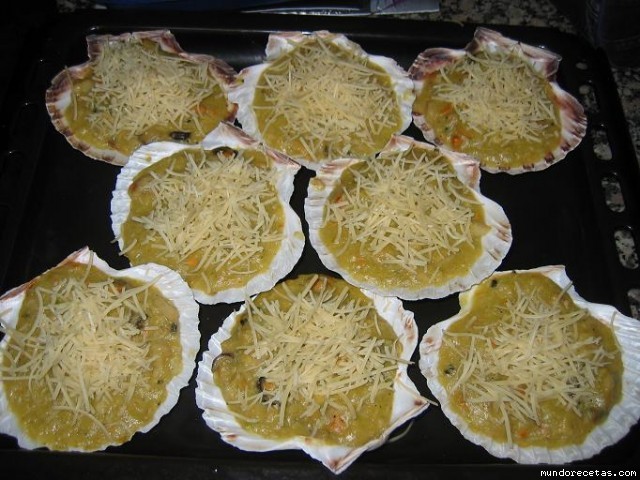 Receta de Vieiras gratinadas (Thermomix)