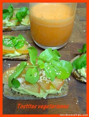Receta de Tostitas vegetarianas