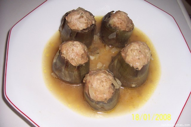 Receta de Alcachofas rellenas Receta de Alcachofas rellenas