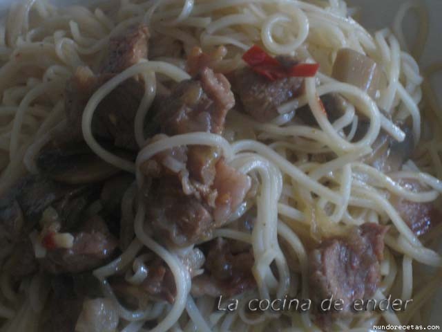 Receta de Fideos chinos de ender Receta de Fideos chinos de ender