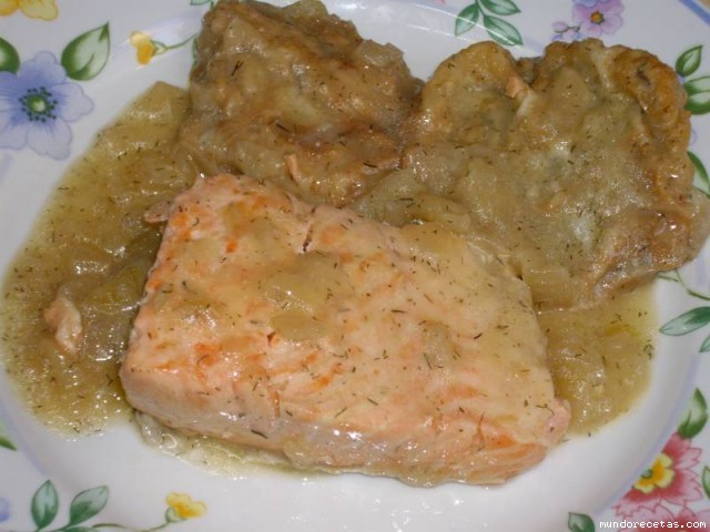 Receta de SALMÓN CON SETAS REBOZADAS Receta de SALMÓN CON SETAS REBOZADAS