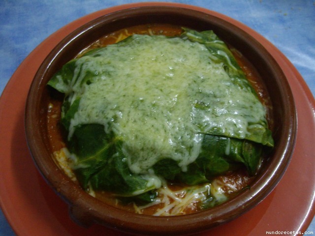 Receta de Paquetitos de berza y arroz Receta de Paquetitos de berza y arroz