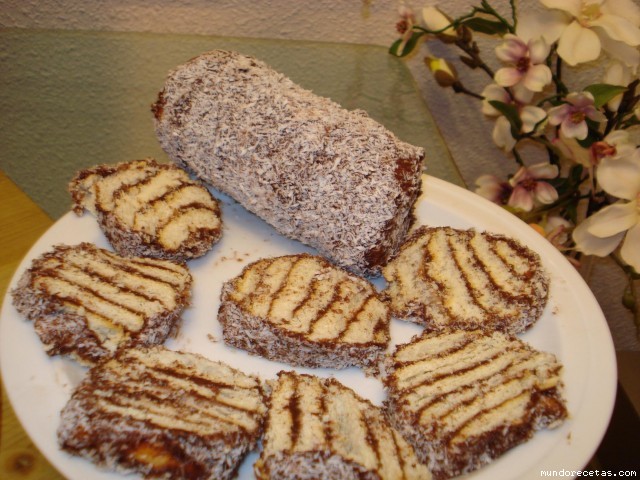 Receta de Brazo gitano/tronquito de chocolate