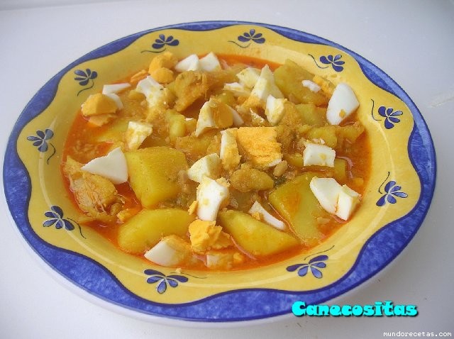 Receta de Guiso de patatas con bacalao (thermomix)