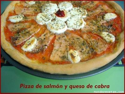 Receta de Pizza de salmón y queso de cabra Receta de Pizza de salmón y queso de cabra