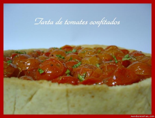 Receta de Tarta de tomates confitados Receta de Tarta de tomates confitados