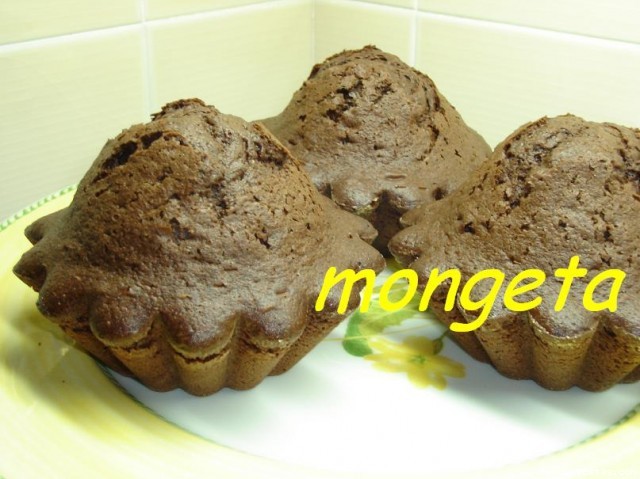 Receta de Madalenas grandes de chocolate Receta de Madalenas grandes de chocolate