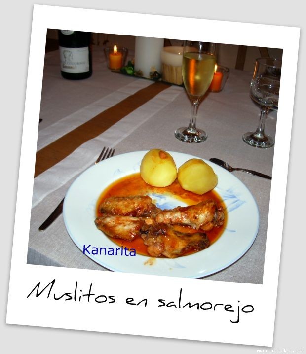 Receta de muslitos en salmorejo Receta de muslitos en salmorejo